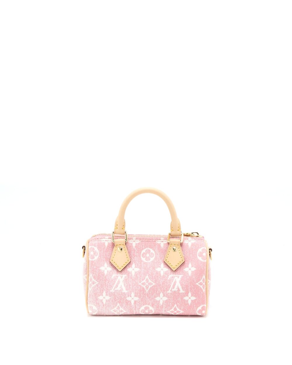 AAA Replica Louis Vuitton LV NANO SPEEDY MONOGRAM JACQUARD DENIM PINK GHW (NEW VERSION)
