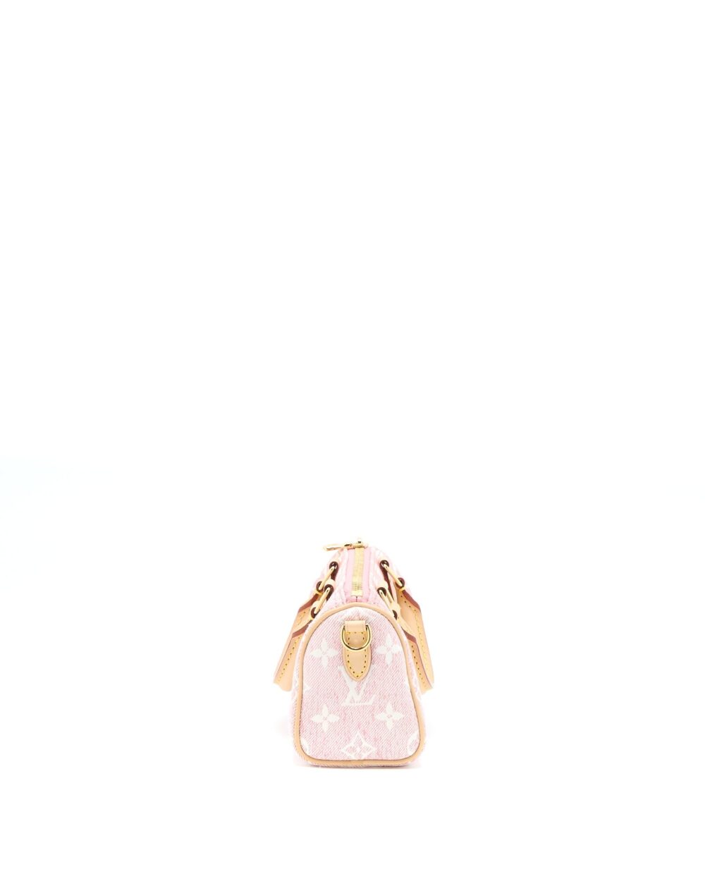 AAA Replica Louis Vuitton LV NANO SPEEDY MONOGRAM JACQUARD DENIM PINK GHW (NEW VERSION)