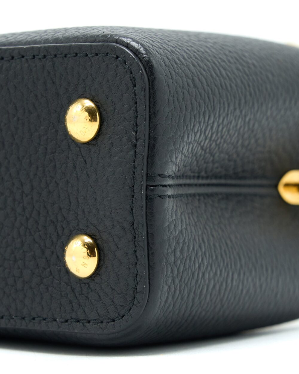 AAA Replica Louis Vuitton LV CAPUCINES MINI TAURILLON LIMITED EDITION BLACK GHW (NEW VERSION)