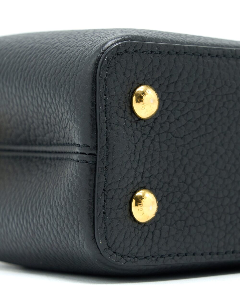 AAA Replica Louis Vuitton LV CAPUCINES MINI TAURILLON LIMITED EDITION BLACK GHW (NEW VERSION)
