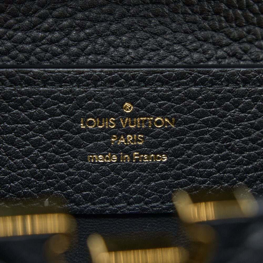 AAA Replica Louis Vuitton LV CAPUCINES MINI TAURILLON LIMITED EDITION BLACK GHW (NEW VERSION)