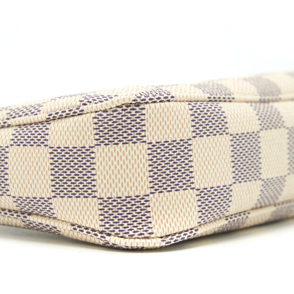 AAA Replica Louis Vuitton LV POCHETTE ACCESSORIES DAMIER AZUR CANVAS GHW