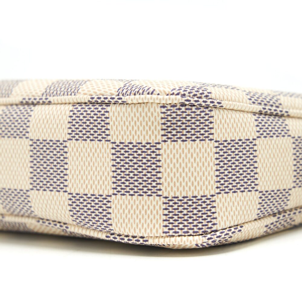 AAA Replica Louis Vuitton LV POCHETTE ACCESSORIES DAMIER AZUR CANVAS GHW