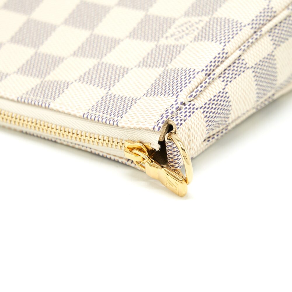 AAA Replica Louis Vuitton LV POCHETTE ACCESSORIES DAMIER AZUR CANVAS GHW