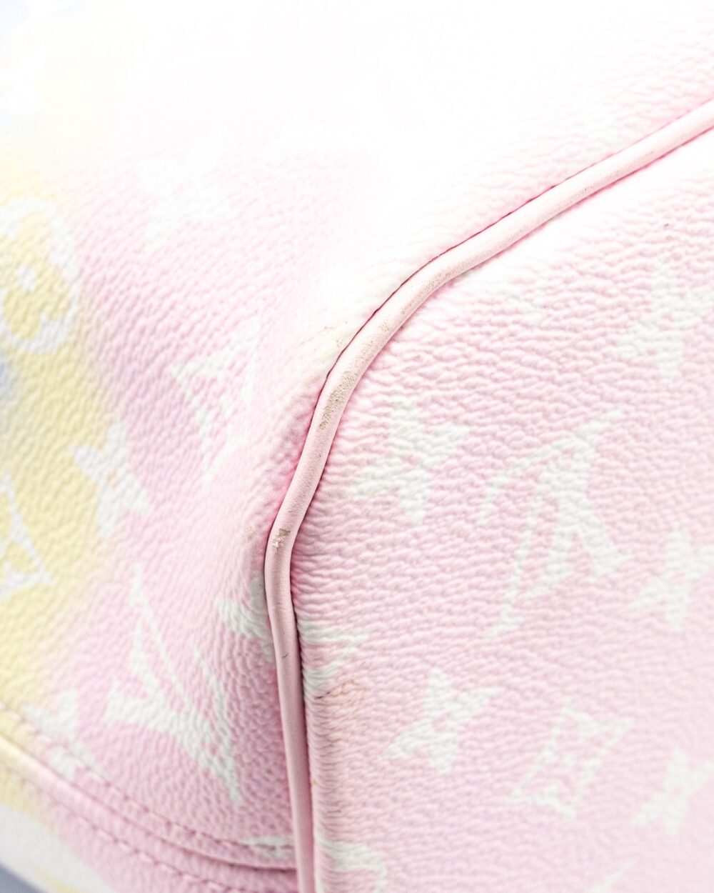 AAA Replica Louis Vuitton LV NEVERFULL MM ESCAL GIANT CANVAS PASTEL PINK SHW