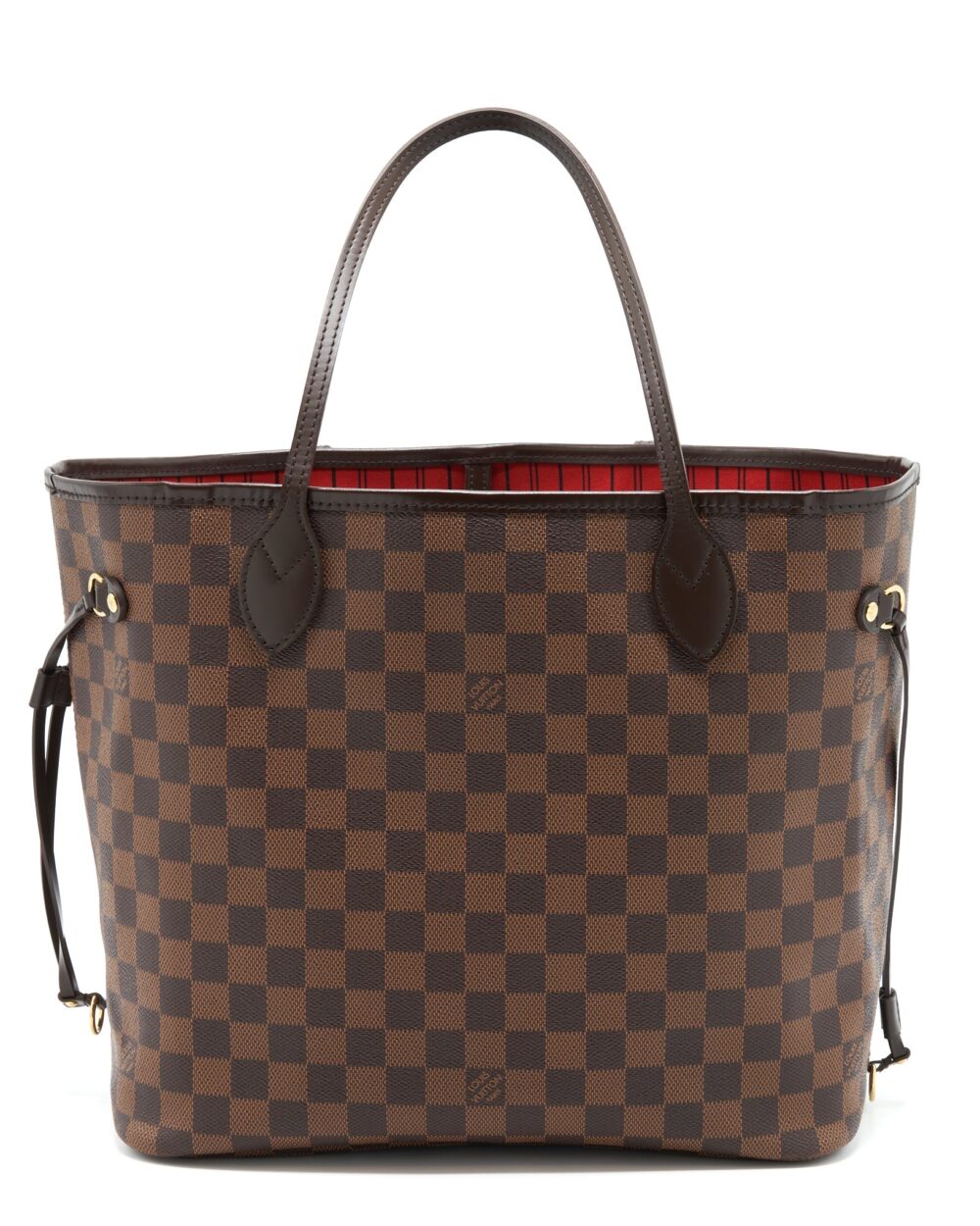 AAA Replica Louis Vuitton LV NEVERFULL MM DAMIER EBENE GHW