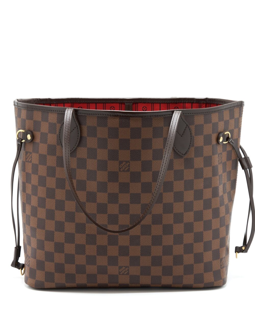 AAA Replica Louis Vuitton LV NEVERFULL MM DAMIER EBENE GHW