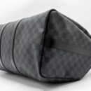 AAA Replica Louis Vuitton LV KEEPALL BANDOULIERE 45 DAMIER GRAPHITE CANVAS BLACK SHW