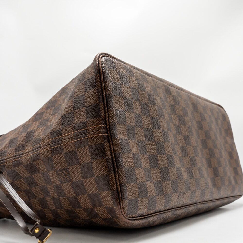 AAA Replica Louis Vuitton LV NEVERFULL GM DAMIER EBENE WITH GHW