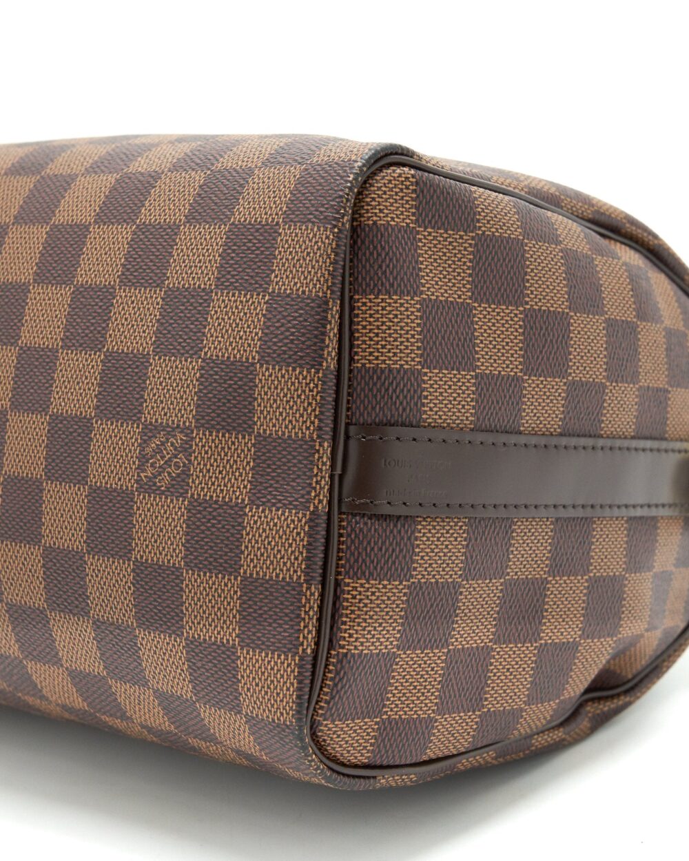 AAA Replica Louis Vuitton LV SPEEDY 25 DAMIER EBENE WITH STRAP