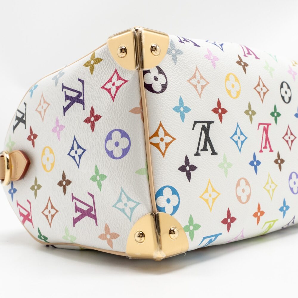 AAA Replica Louis Vuitton LV LV X TM SPEEDY BANDOULIÈRE 25 MONOGRAM CANVAS WHITE/ MULTICOLOUR GHW