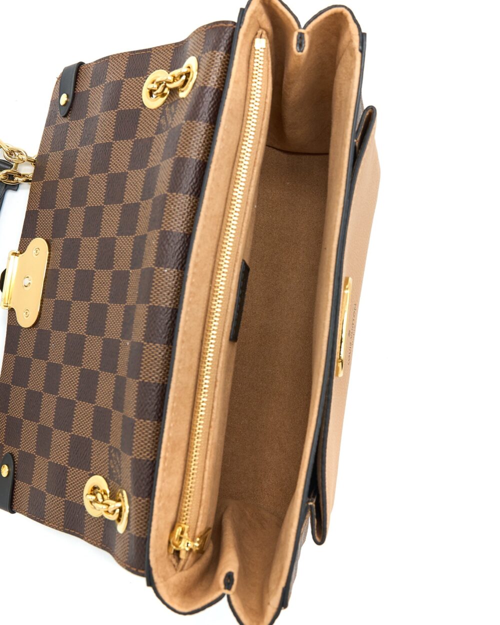 AAA Replica Louis Vuitton LV VAVIN PM DAMIER EBENE CANVAS BEIGE GHW