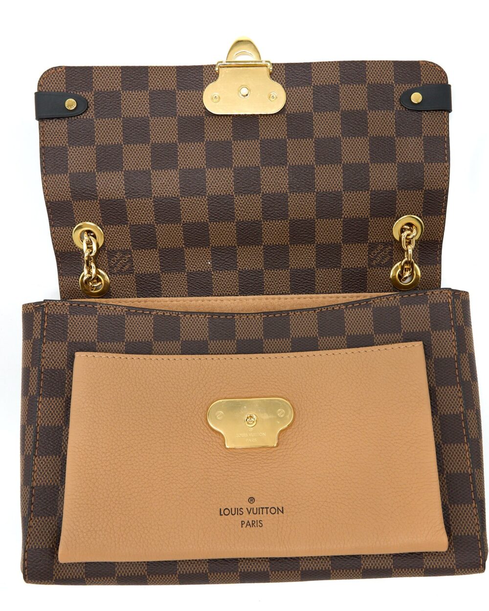 AAA Replica Louis Vuitton LV VAVIN PM DAMIER EBENE CANVAS BEIGE GHW