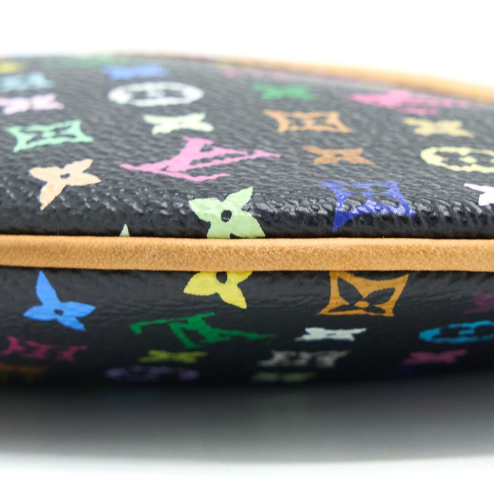 AAA Replica Louis Vuitton LV VINTAGE CLUTCH BLACK/MULTICOLOUR GHW