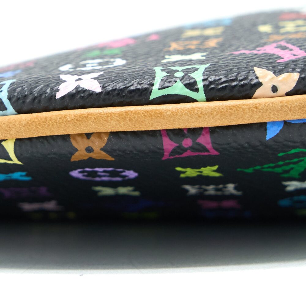AAA Replica Louis Vuitton LV VINTAGE CLUTCH BLACK/MULTICOLOUR GHW