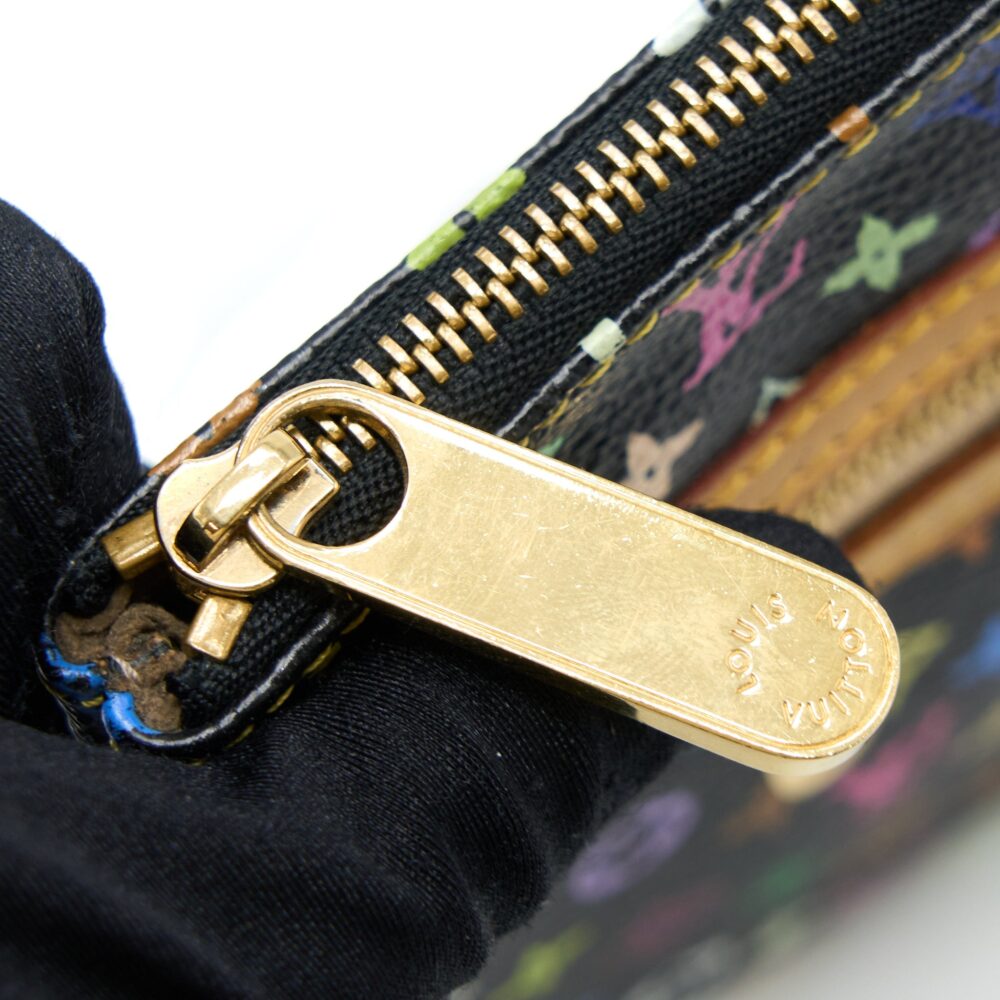 AAA Replica Louis Vuitton LV VINTAGE CLUTCH BLACK/MULTICOLOUR GHW