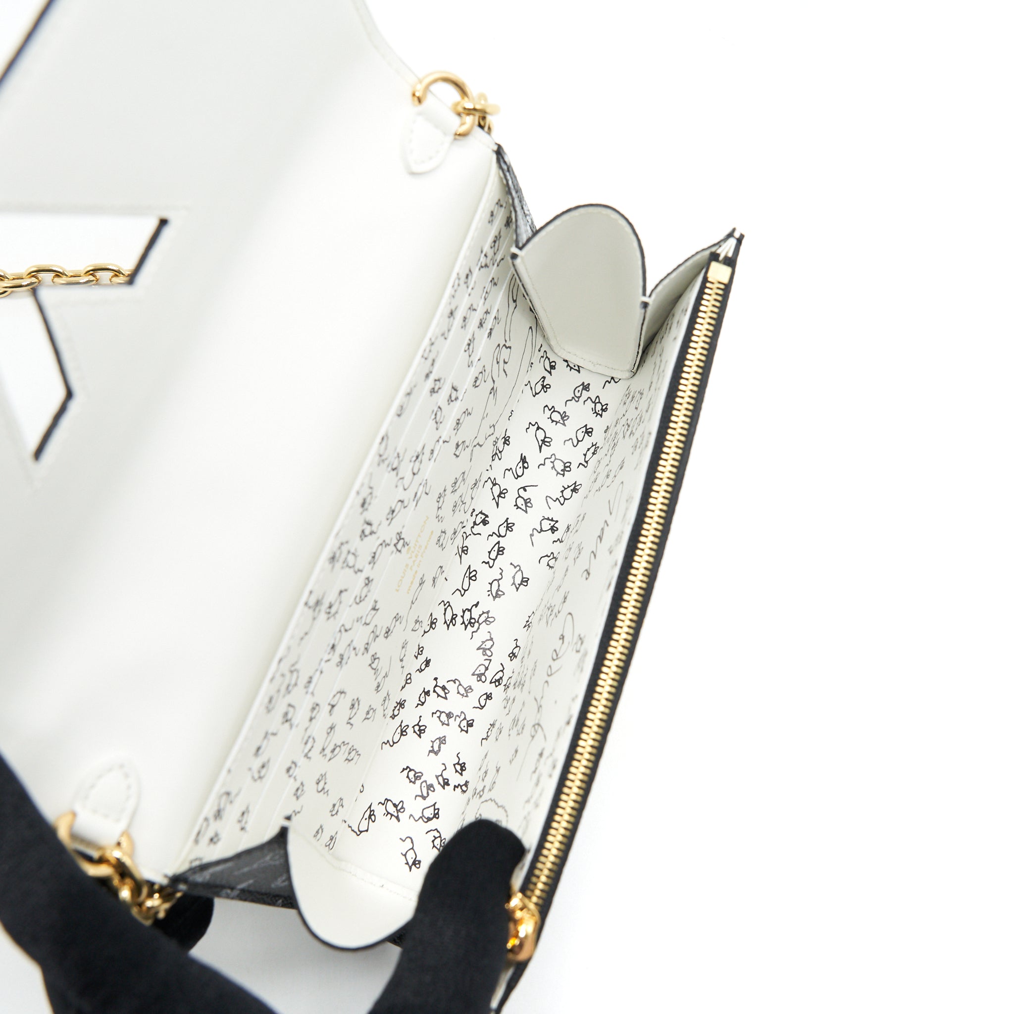AAA Replica Louis Vuitton LV TWIST CHAIN WALLET MONOGRAM CATOGRAM CAT BLACK