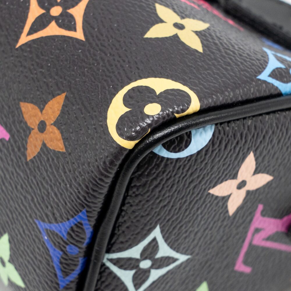 AAA Replica Louis Vuitton LV X TAKASHI MURAKAMI NANO SPEEDY MULTICOLOURED MONOGRAM CANVAS BLACK SHW