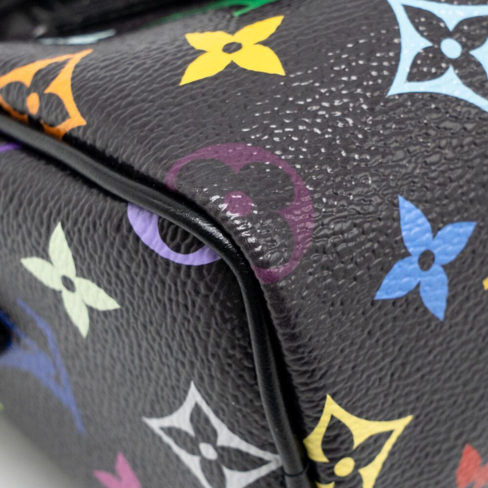 AAA Replica Louis Vuitton LV X TAKASHI MURAKAMI NANO SPEEDY MULTICOLOURED MONOGRAM CANVAS BLACK SHW