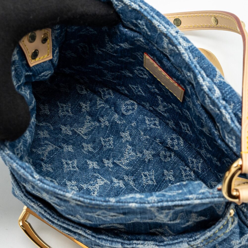 AAA Replica Louis Vuitton LV SUNSET BAG DENIM BLUE GHW (NEW VERSION)