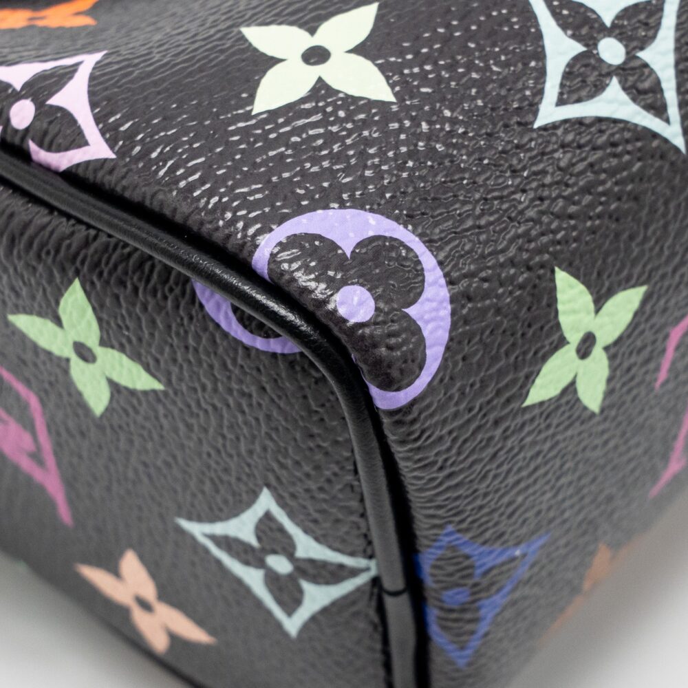 AAA Replica Louis Vuitton LV X TAKASHI MURAKAMI NANO SPEEDY MULTICOLOURED MONOGRAM CANVAS BLACK SHW