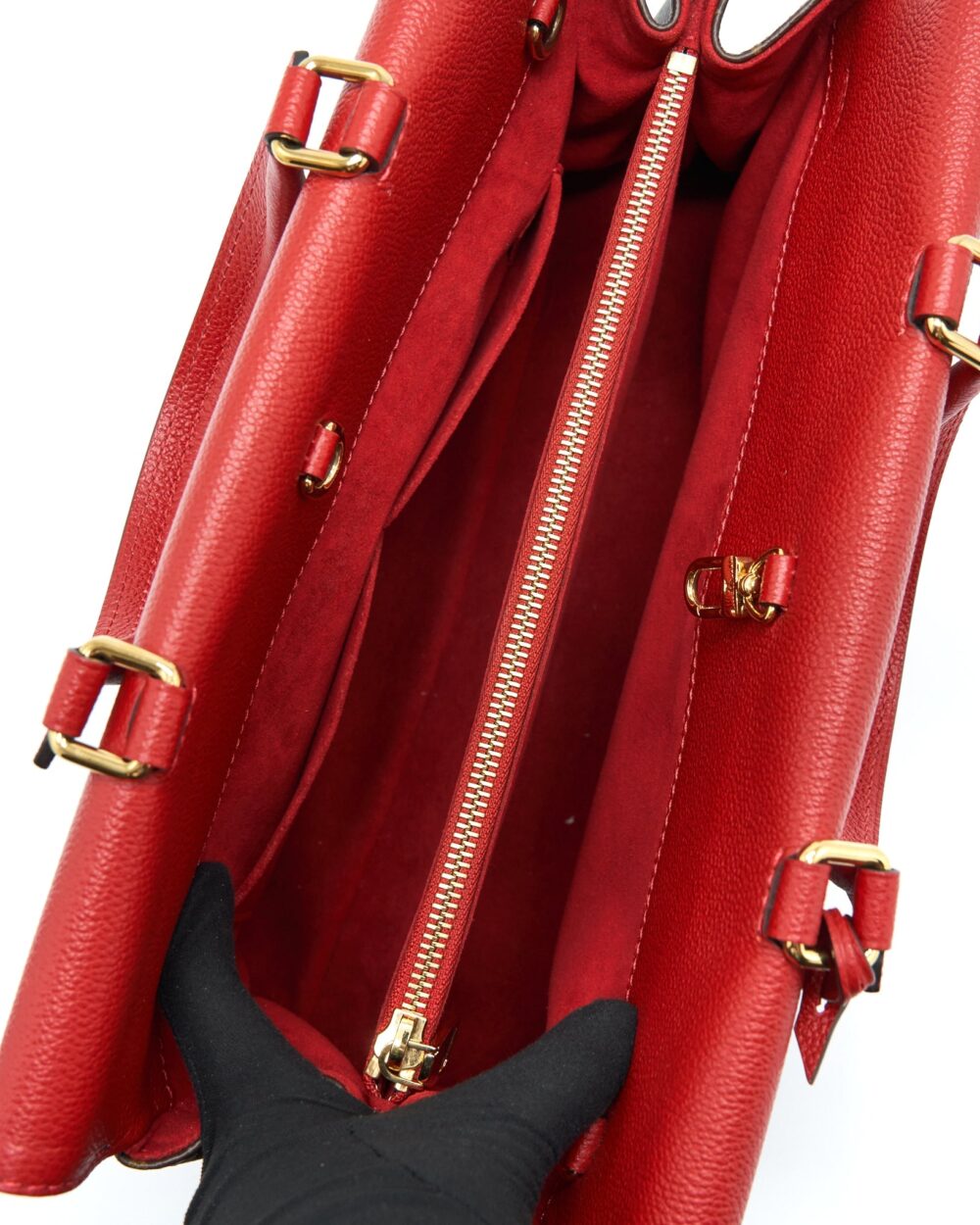 AAA Replica Louis Vuitton LV VENUS BAG LEATHER/MONOGRAM CANVAS RED YEAR 2016