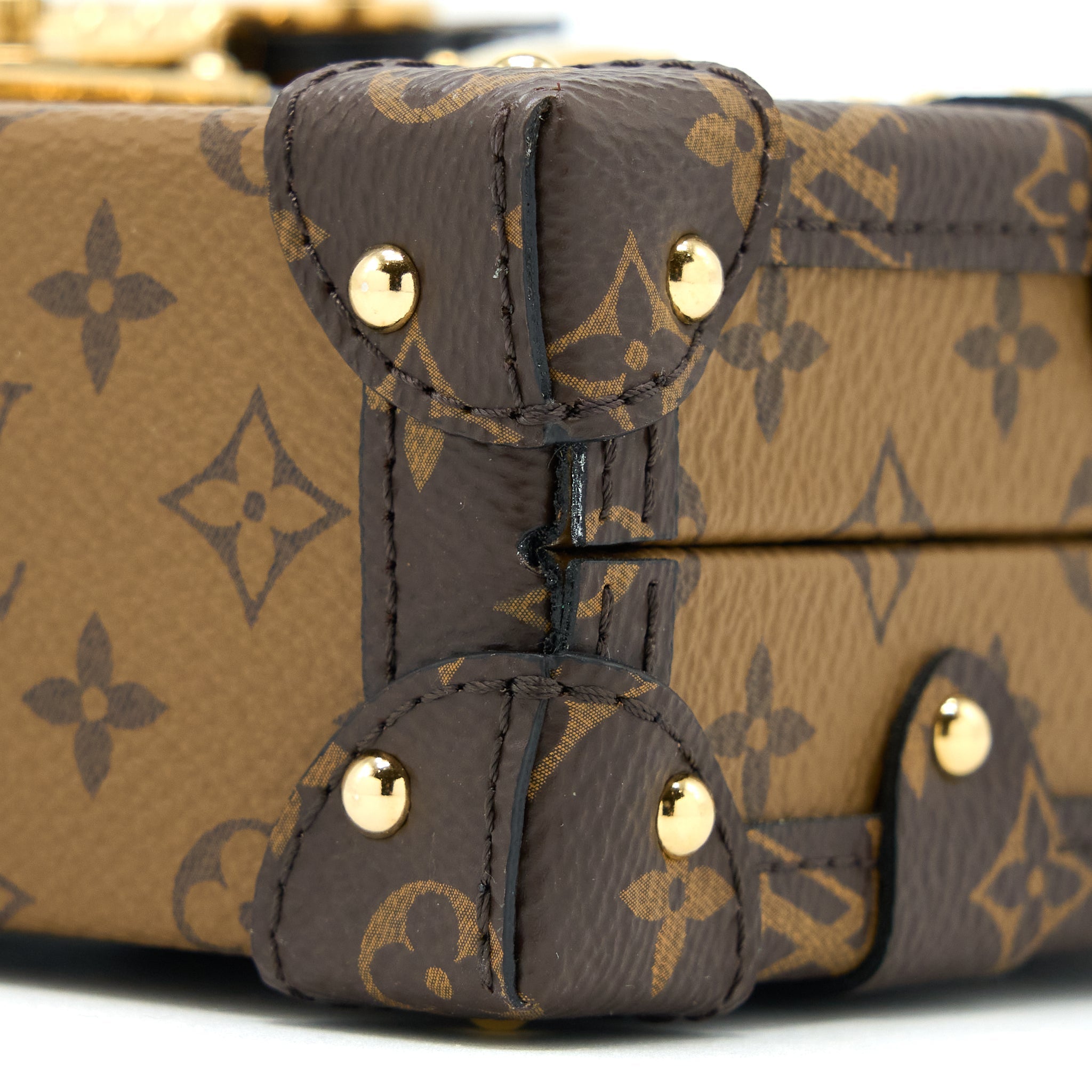 AAA Replica Louis Vuitton LV PETITE MALLE MONAGRAM REVERSE CANVAS GHW