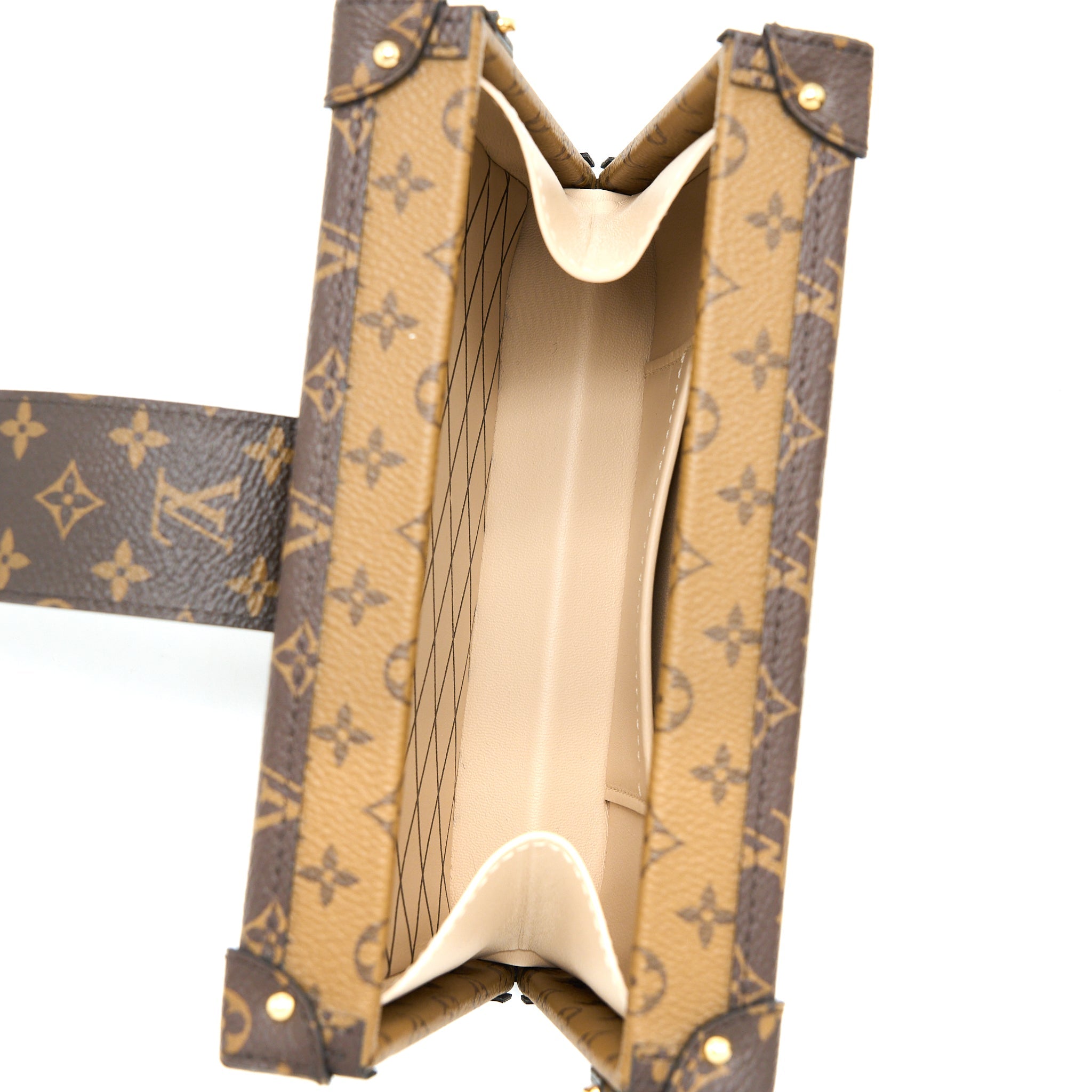 AAA Replica Louis Vuitton LV PETITE MALLE MONAGRAM REVERSE CANVAS GHW