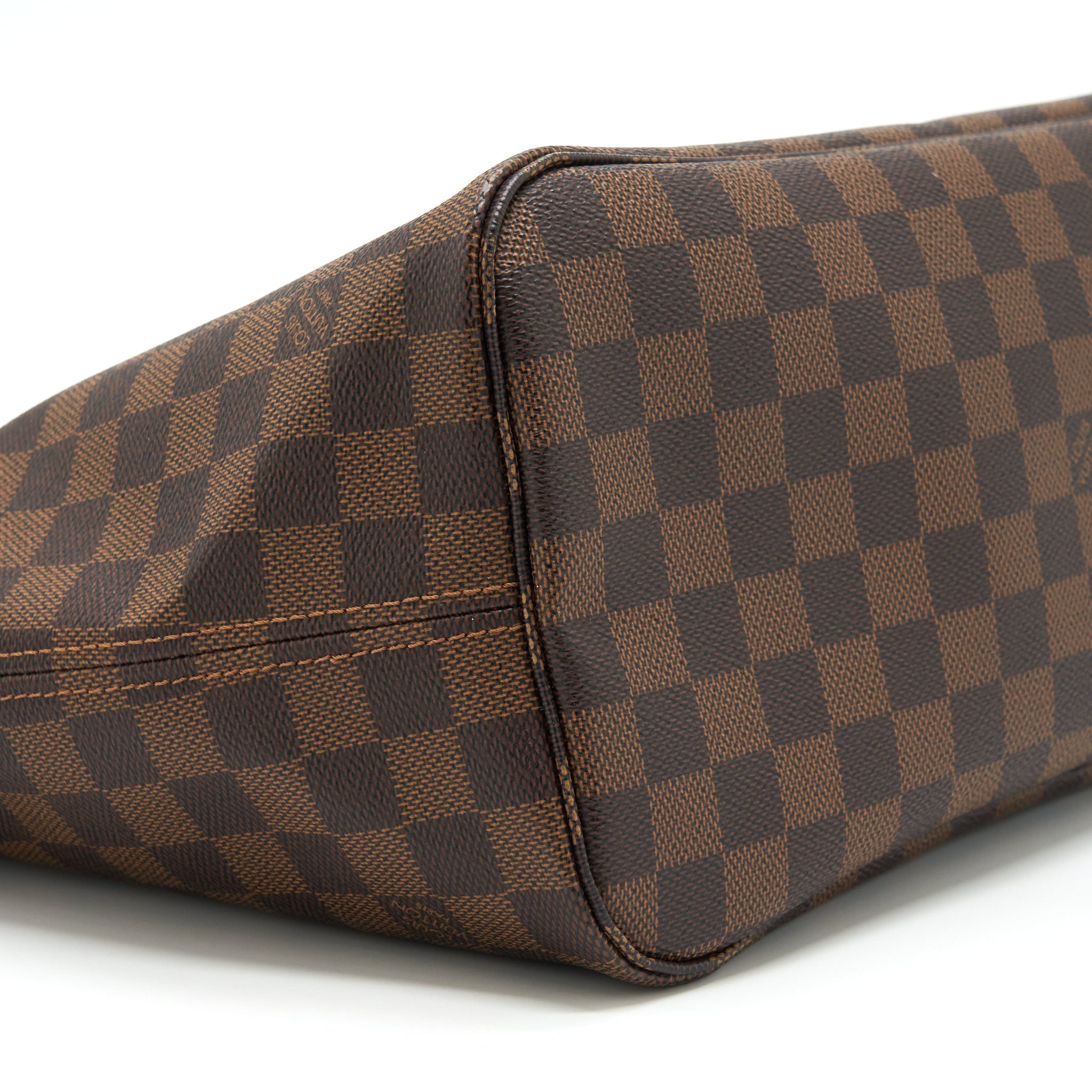 AAA Replica Louis Vuitton LV NEVERFULL MM DAMIER EBENE ROSE BALLERINE GHW