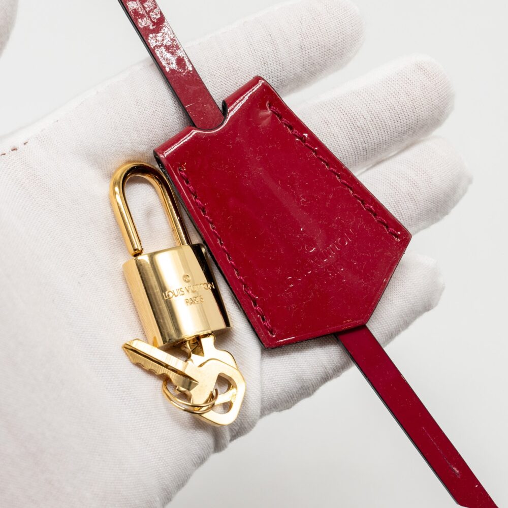 AAA Replica Louis Vuitton LV ALMA BB PATENT INDIAN ROSE GHW