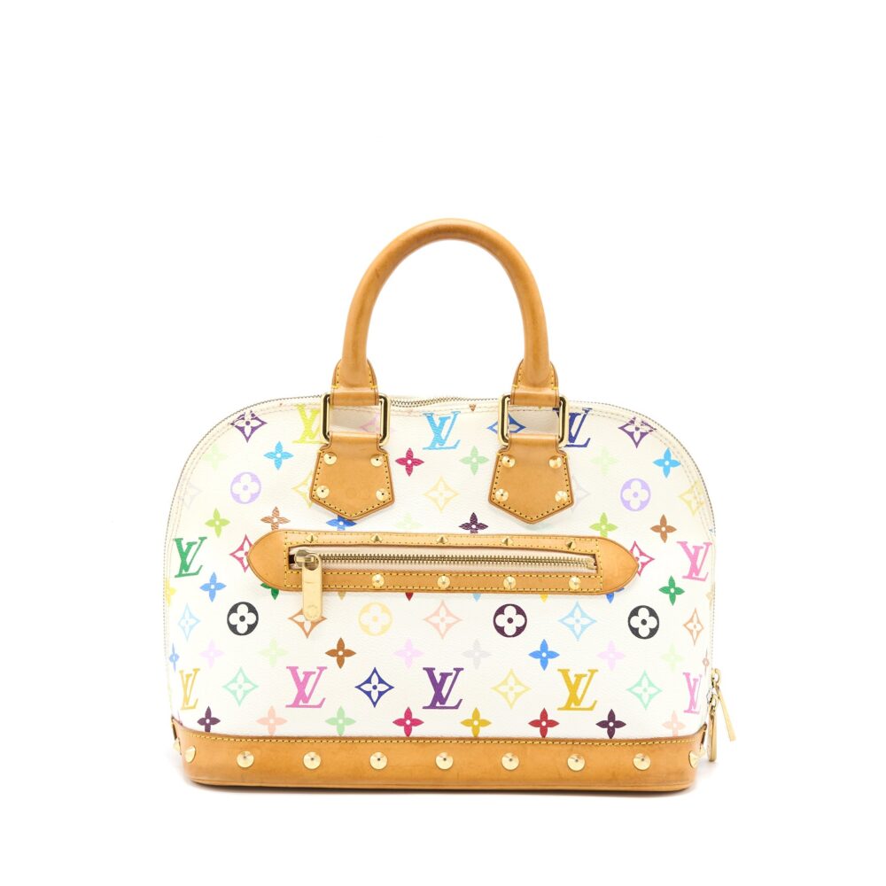 AAA Replica Louis Vuitton LV ALMA BAG MONOGRAM CANVAS WHITE/MULTICOLOURED GHW