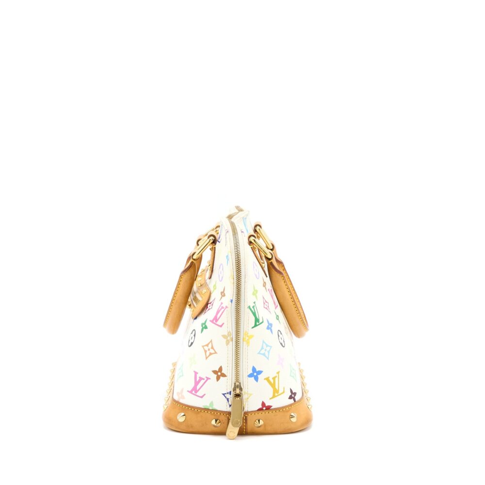 AAA Replica Louis Vuitton LV ALMA BAG MONOGRAM CANVAS WHITE/MULTICOLOURED GHW