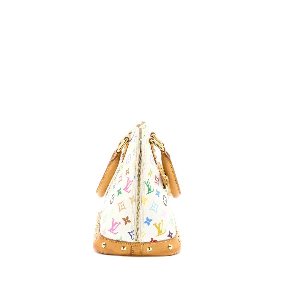 AAA Replica Louis Vuitton LV ALMA BAG MONOGRAM CANVAS WHITE/MULTICOLOURED GHW