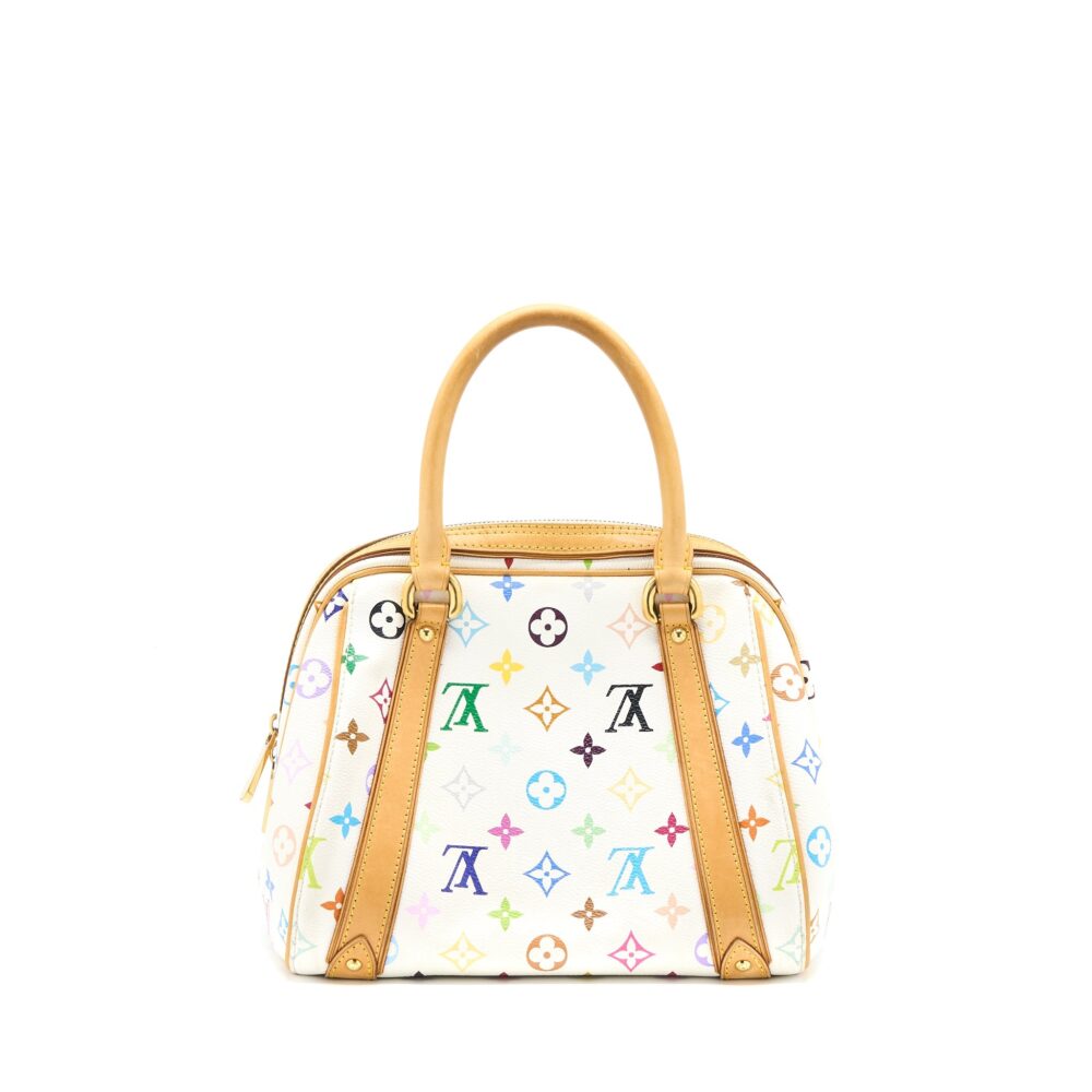 AAA Replica Louis Vuitton LV VINTAGE BOWLING BAG MONOGRAM CANVAS WHITE/MULTICOLOUR GHW