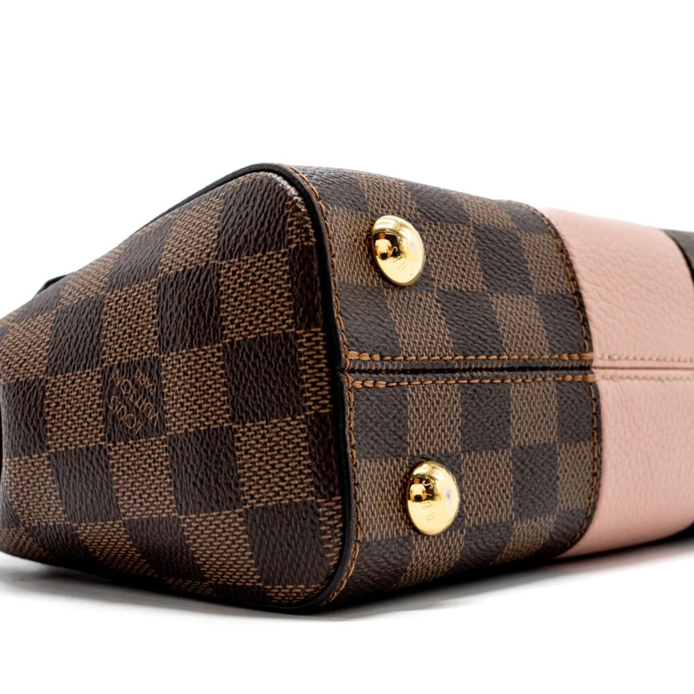 AAA Replica Louis Vuitton LV CLUNY BB DAMIER EBENE/PINK GHW