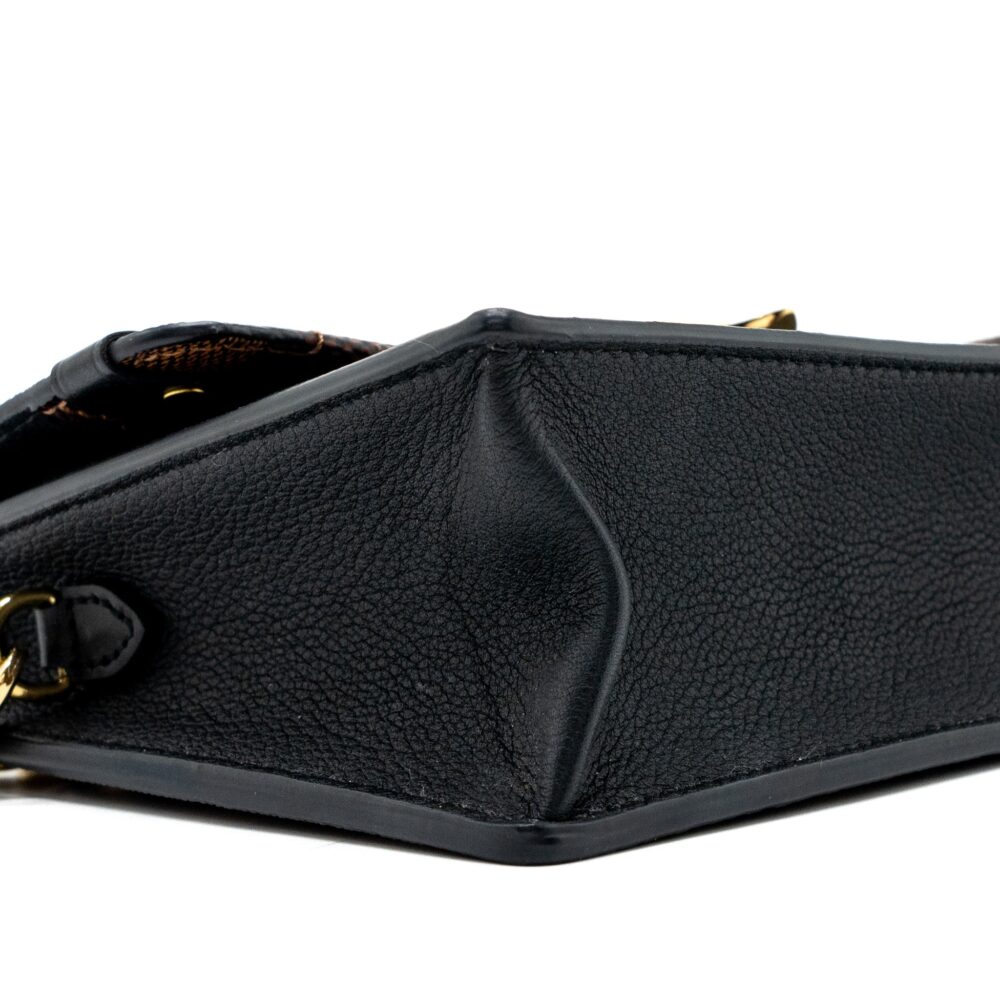 AAA Replica Louis Vuitton LV VAVIN CHAIN WALLET DAMIER EBENE/BLACK GHW (NEW VERSION)