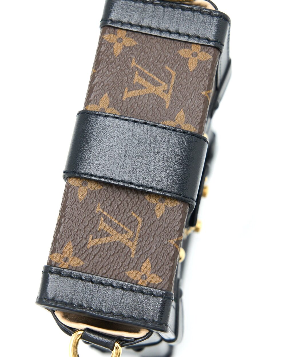 AAA Replica Louis Vuitton LV VERTICAL TRUNK POCHETTE WITH CHAIN MONOGRAM CANVAS GHW