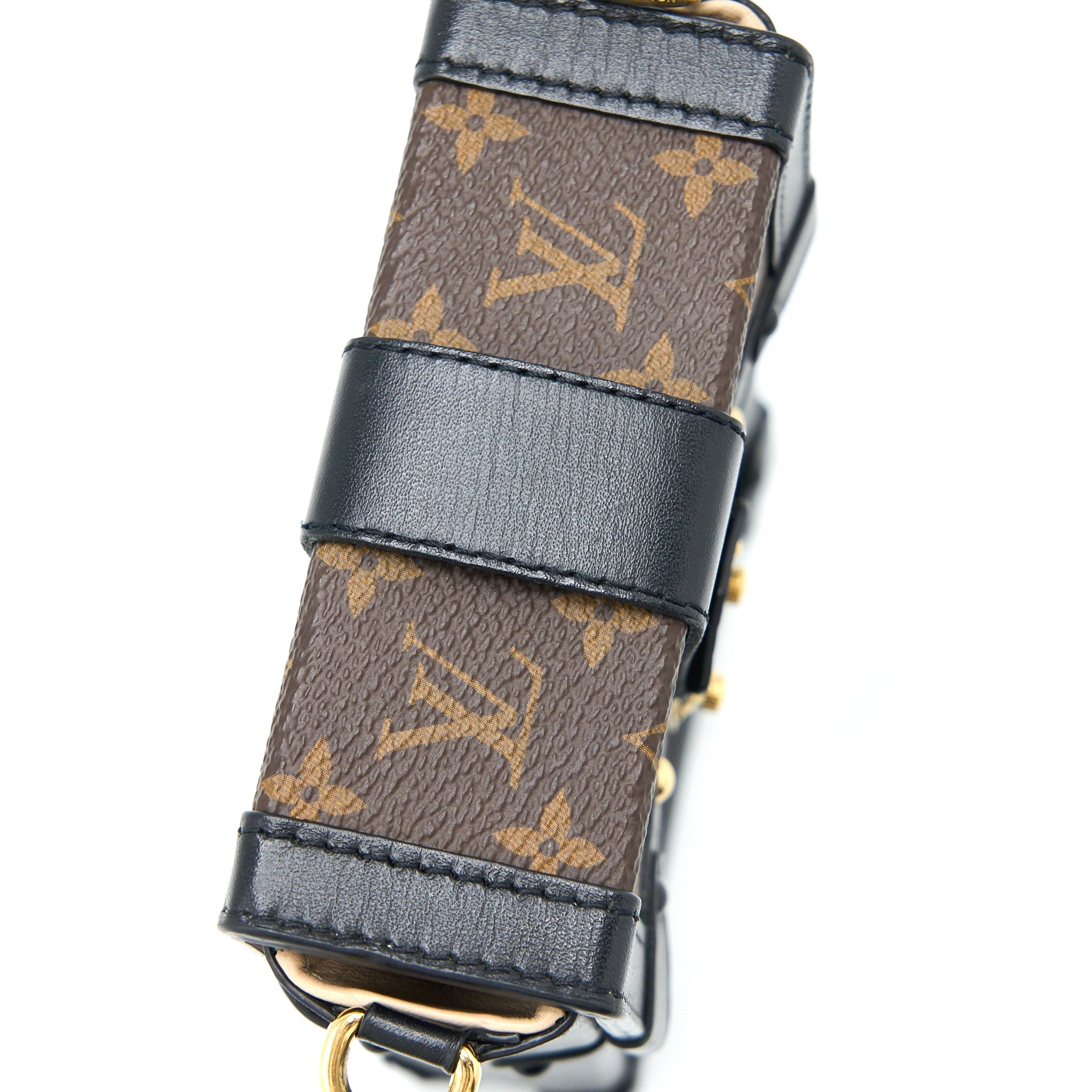 AAA Replica Louis Vuitton LV VERTICAL TRUNK POCHETTE WITH CHAIN MONOGRAM CANVAS GHW