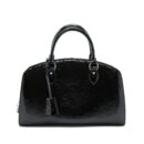 AAA Replica Louis Vuitton LV BOWLING BAG EPI PATENT BLACK