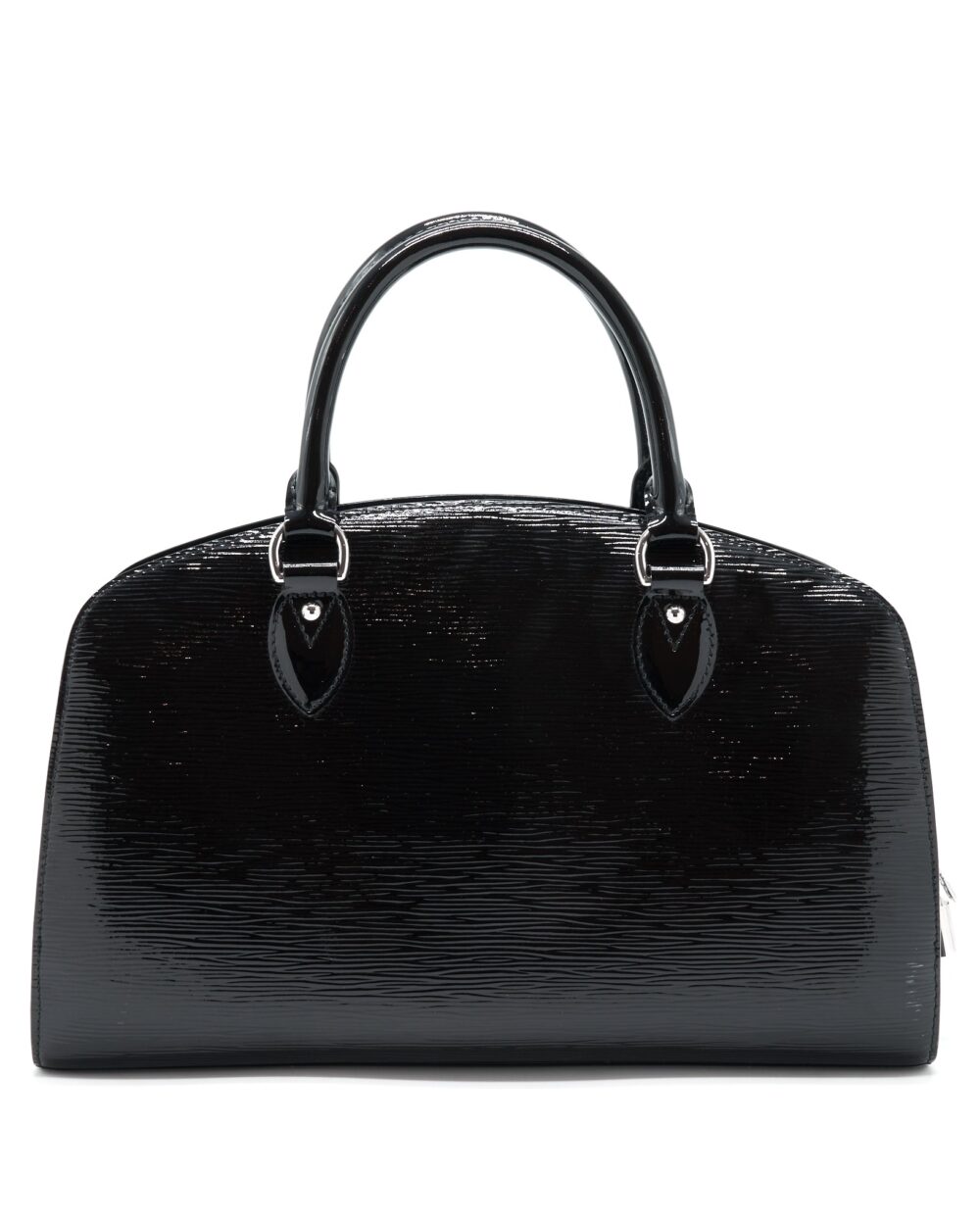 AAA Replica Louis Vuitton LV BOWLING BAG EPI PATENT BLACK
