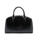 AAA Replica Louis Vuitton LV BOWLING BAG EPI PATENT BLACK