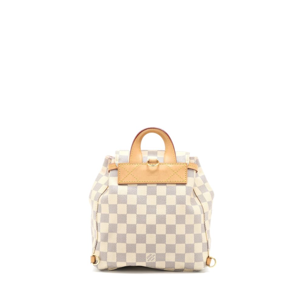 AAA Replica Louis Vuitton LV SPERONE BB BACKPACK DAMIER AZUR GHW