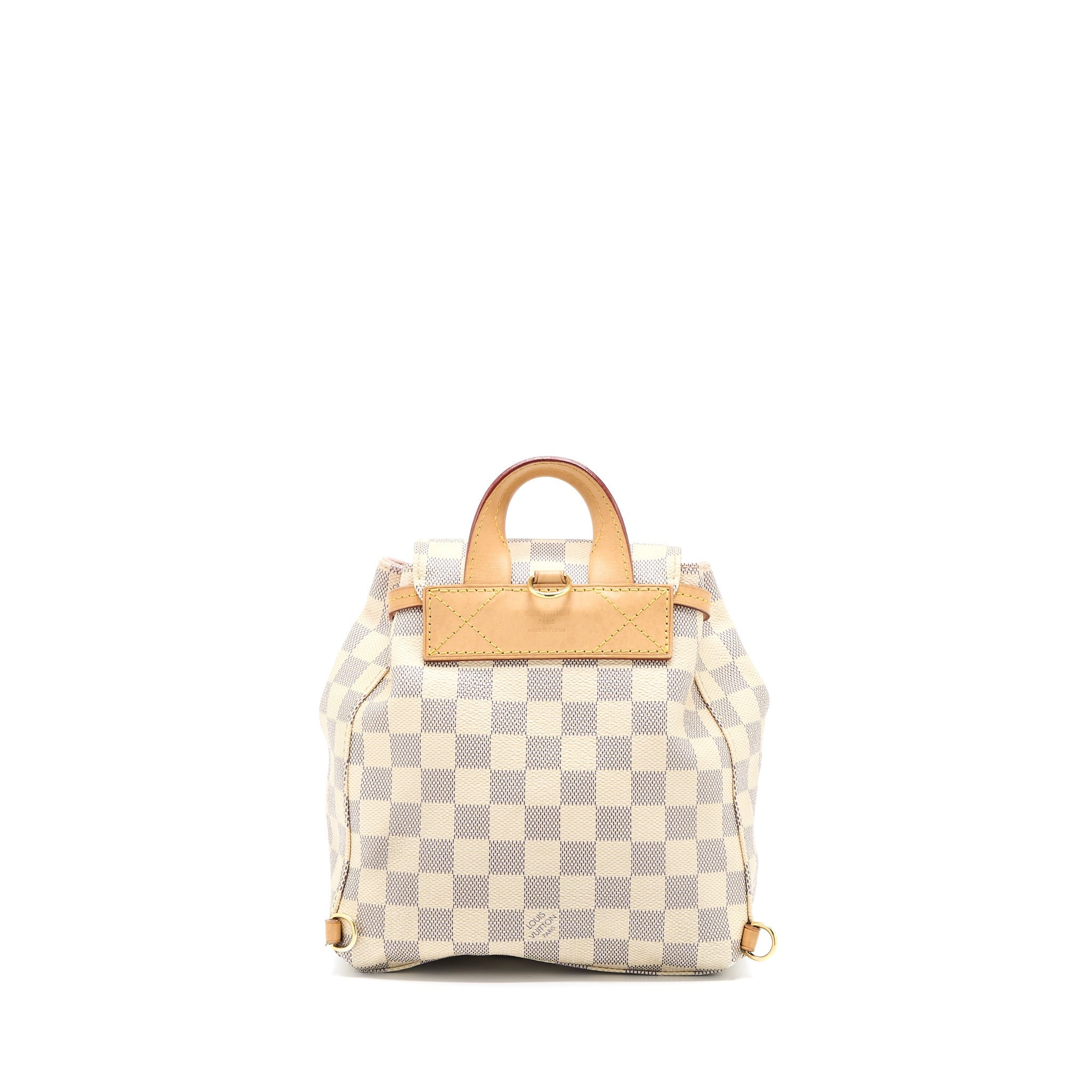 AAA Replica Louis Vuitton LV SPERONE BB BACKPACK DAMIER AZUR GHW