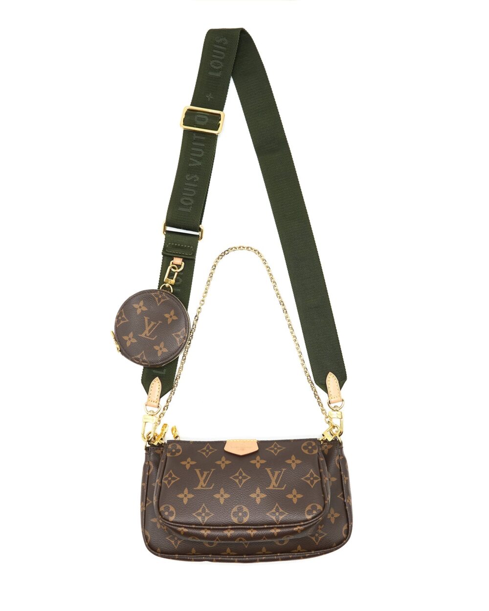 AAA Replica Louis Vuitton LV MULTI POCHETTE KHAKI STRAP 2020