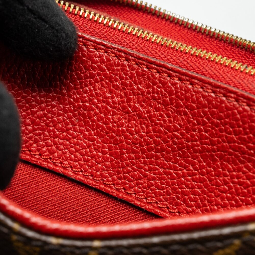 AAA Replica Louis Vuitton LV PALLAS CLUTCH MONOGRAM 2 WAY SHOULDER BAG MONOGRAM CANVAS/LEATHER CERISE GHW