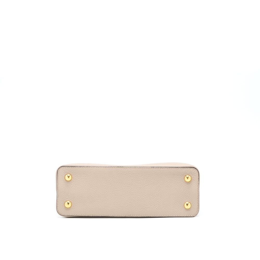 AAA Replica Louis Vuitton LV CAPUCINE MM TAURILLON GALET GHW