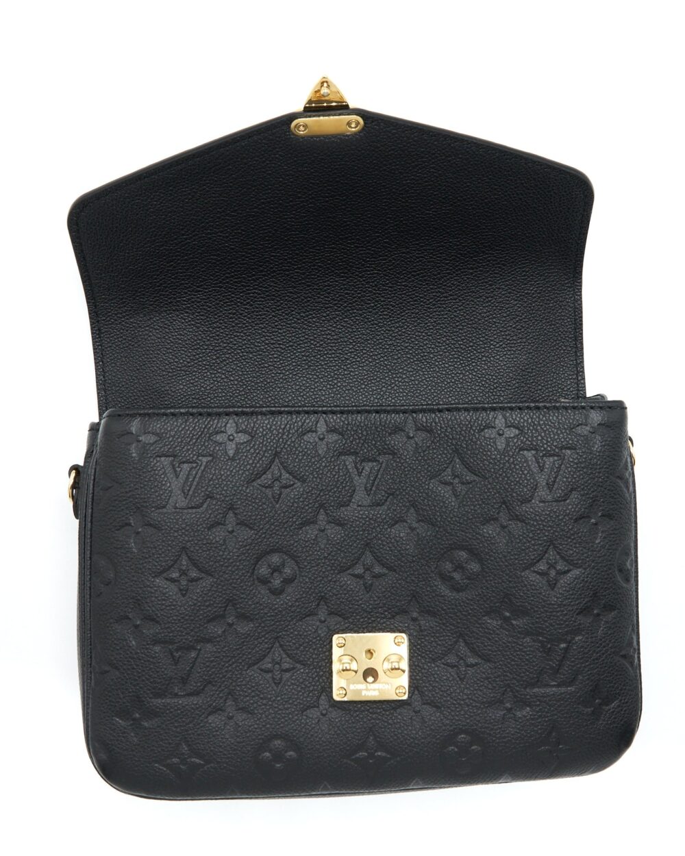 AAA Replica Louis Vuitton LV POCHETTE MÉTIS MONOGRAM EMPREINTE BLACK GHW
