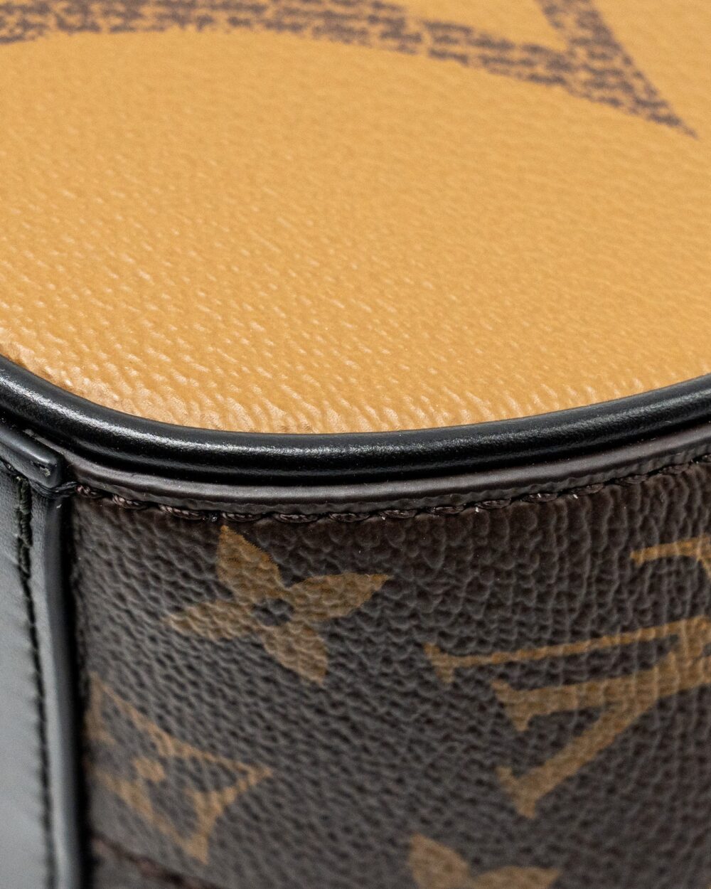 AAA Replica Louis Vuitton LV BOURSICOT CHAIN BAG REVERSE MONOGRAM CANVAS/LEATHER BLACK HARDWARE 