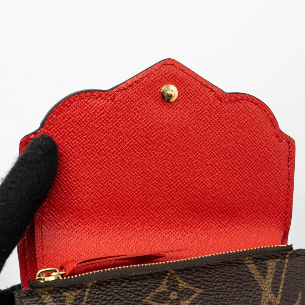 AAA Replica Louis Vuitton LV PORTE FOYLE VICTORINE LOVELY BIRD COMPACT WALLET MONOGRAM CANVAS / RED GHW