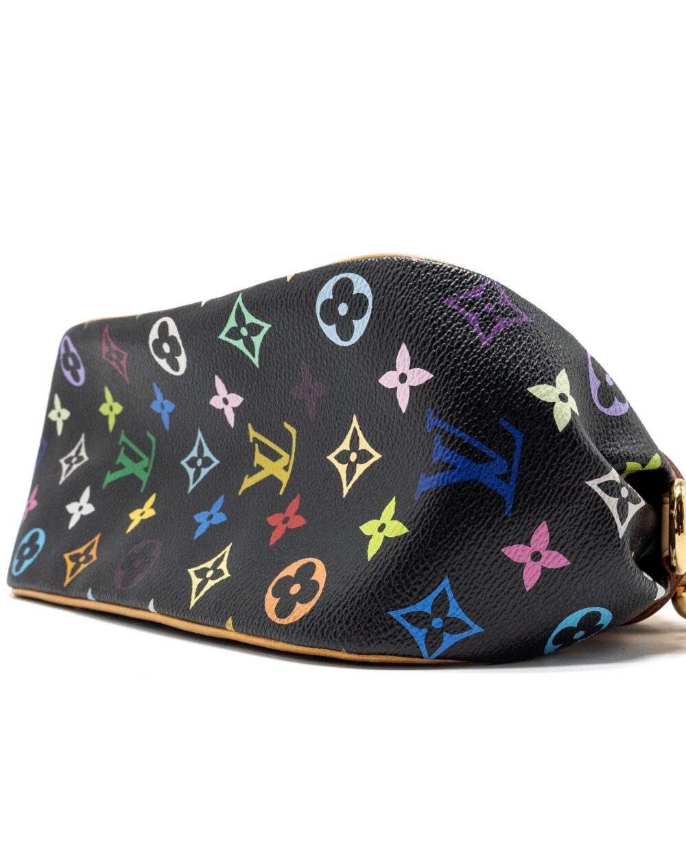 AAA Replica Louis Vuitton LV VINTAGE SHOULDER BAG BLACK/MULTICOLOUR MONOGRAM CANVAS GHW
